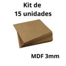 Kit 15 Chapa Porta Retratos De Mdf Cor Cru Madeira Chapa MDF