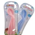 Kit 15 Colheres Bebê Alimentação Inicial Murano Rosa Azul
