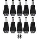 Kit 15 Conector Plug Adaptador P4 Macho Conex1000 Intelbras Cftv Cameras Vigilancia
