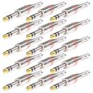 Kit 15 Conector Plug P10 Stereo Voik PRTS-P10 Com Mola Prata