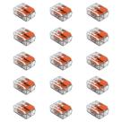 Kit 15 Conectores de Emenda Com Alavanca 221-412 2 Condutores 0,2mm² à 4,0mm² Wago