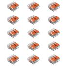 Kit 15 Conectores de Emenda Com Alavanca 221-413 3 Condutores 0,2mm² à 4,0mm² Wago