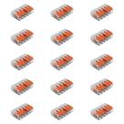 Kit 15 Conectores de Emenda Com Alavanca 221-415 5 Condutores 0,2mm² à 4,0mm² Wago