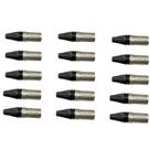 Kit 15 Conectores Linha Xlr Plug Macho 3 Polos Wireconex WC-1013