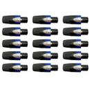 Kit 15 Conectores Speakon Macho Para Cabo Wireconex WC-605 4 Polos