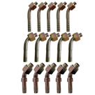 Kit 15 Conexões Ar Cond 45 Graus Oring Fêmea 6 8 10mm Aço