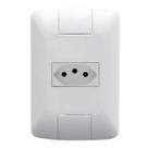 Kit 15 Conjunto Tomada Simples Comp 10a Aria 4x2 Tramontina Cor Branco