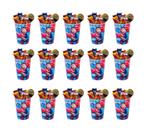 Kit 15 Copos Superman Festa Geek sacolinha Lembrancinha