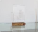 Kit 15 Displays 10x15 de Mesa em Pinus e Acrílico Transparente