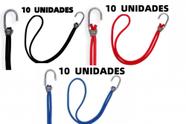 Kit 15 Elásticos Extensor Borracha Lona 3 Cores