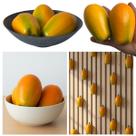Kit 15 Frutas Decorativas Artificiais Mamão De Excelente Qualidade (Parece De Verdade) Composição Tropical - DE2725
