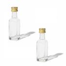 Kit 15 garrafinhas de vidro whisky 20ml c/ Tampas alumínio Kit 15 garrafinhas de vidro whisky 20ml c/ Tampas alumínio