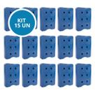 Kit 15 Gelo Placa Gel Artificial Reutilizável Rígido 2000ml