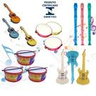 Kit 15 Instrumentos Musicais Infantil Violão Tambor Flauta Guitarra Pandeiro Dia das Crianças Natal Brinquedo Prenda Kit 15 Instrumentos Musicais Infantil Violão Tambor Flauta Guitarra Pandeiro Dia das Crianças Natal Brinquedo Prenda