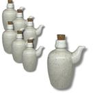 Kit 15 Jarras Porta Shoyu Sushi Porcelana Creme com Rolha