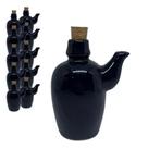 Kit 15 Jarras Porta Shoyu Sushi Porcelana Preta com Rolha Kit 15 Jarras Porta Shoyu Sushi Porcelana Preta com Rolha