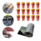 Kit 15 Manta Asfáltica Fita Adesiva Reparo Telhado20cm X 10m