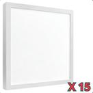 Kit 15 Painel Plafon Led Branco Frio 36w 40x40 Sobrepor Estrutura Branco-frio 6500k