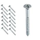 Kit 15 Parafuso 35x40mm Cabeça Chata Para Madeira Metal Parede Carpintaria Alvenaria Marcenaria Fixar