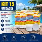 Kit 15 Pastilhas Cloro Multiação Genco 3 em 1 Para Piscinas