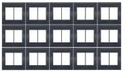 Kit 15 Placa 4x4 6 Postos Preto Liz - Tramontina Kit 15 Placa 4x4 6 Postos Preto Liz - Tramontina