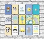 Kit 15 Placas 20X30 Decorativas No Mdf Adesivada Baby Menino Kit 15 Placas 20X30 Decorativas No Mdf Adesivada Baby Menino
