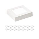 Kit 15 Plafon Led Sobrepor 6w Quadrado 3.000k Branco Blumenau