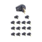 Kit 15 Plugue Macho Gigante 3 Pinos 2P+T 20A Preto - Ilumi Kit 15 Plugue Macho Gigante 3 Pinos 2P+T 20A Preto - Ilumi