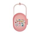 Kit 15 Porta Chupeta Murano Clip ABS Infantil Para Bebês Azul e Rosa REF 161