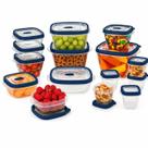 Kit 15 Potes Herméticos Marino Vedação Silicone BPA Free Organizador Cozinha Completo - Tuut