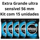 Kit 15 Preservativo camisinha Extra Grande Ultra Sensível 56 mm Prudence