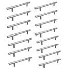 Kit 15 Puxador Haste Redondo Em Metal Inox 160mm Para Gaveta