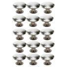 Kit 15 Puxador Ponto 24mm Aço Escovado Para Gaveta