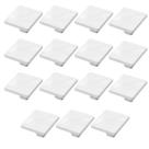 Kit 15 Puxador Ponto Quadrado 30X30mm Branco Para Gavetas de Móveis