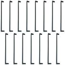 Kit 15 Puxadores Pretos para Móveis 256mm Oeiras Torralba Porta Armário Guarda-Roupas Gavetas Zamac
