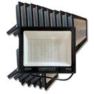 Kit 15 Refletor Holofote 200w Carcaça Preto Ip66 Alta Bivolt Jardim Varanda Branco Frio Alúminio Compacto Sala Salão Barracão Alta