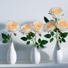 Kit 15 rosas permanentes Flores Artificiais para Sala decoração e arranjos preço de atacado Cor:Amarelo