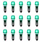 Kit 15 Sinaleiros Iluminado 9mm CCA-24G LED 24Vcc / Vca Sibratec - Verde Kit 15 Sinaleiros Iluminado 9mm CCA-24G LED 24Vcc / Vca Sibratec - Verde