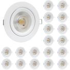 Kit 15 Spot LED Embutir Redondo Bivolt 5W Branco Quente 3000k Iluminação Moderna