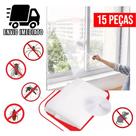 Kit 15 Tela Mosquiteira Janela Ajustável Anti Insetos Proteção Pernilongo Mosquitos Dengue 130x150cm Kit 15 Tela Mosquiteira Janela Ajustável Anti Insetos Proteção Pernilongo Mosquitos Dengue 130x150cm