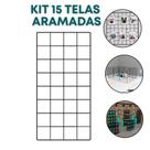 Kit 15 Telas Aramada 20x40cm Painel Home Office Mural Recados Planejamento DIY Criativo