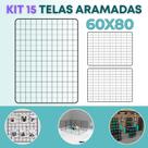 Kit 15 Telas Aramada 60x80cm Organização de Acessórios Painel Decorativo Mural Inspiração
