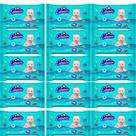 Kit 15 Toalhas Umedecidas Estrelinhas 50 folhas 20x12 cm