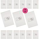 Kit 15 Tomadas Simples 10A Liz Branca Tramontina