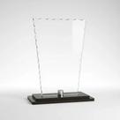 Kit 15 Troféus Em Vidro 21cm Com Base Mdf Sem Personalização