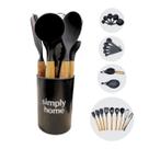 Kit 15 Utensílios de Cozinha em Silicone e Madeira Brinquedo Infantil Completo