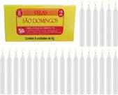 Kit 150 100 50 20 10 Velas Brancas Palito Nº 2 (12 cm x 1,1 cm) São Domingos
