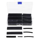 Kit 150 espaguete termoretratil preto com caixa 7 medidas