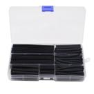 Kit 150 espaguete termoretratil preto com caixa 7 medidas