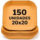 Kit 150 Formas Quadrada De Airfryer Descartável Antiaderente De Papel Manteiga Cozinha 20x20x4,5cm Kit 150 Formas Quadrada De Airfryer Descartável Antiaderente De Papel Manteiga Cozinha 20x20x4,5cm